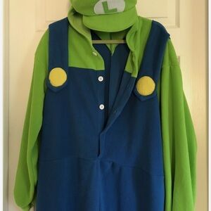 Luigi Costume Onesie - Green and Blue